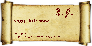 Nagy Julianna névjegykártya